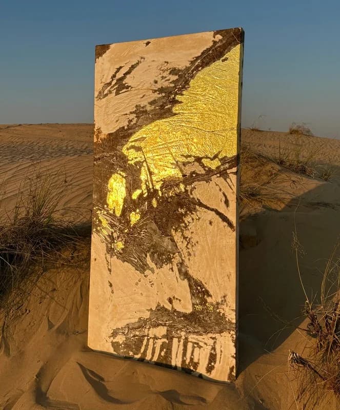 Aurum — gold and the relief of grown mycelium