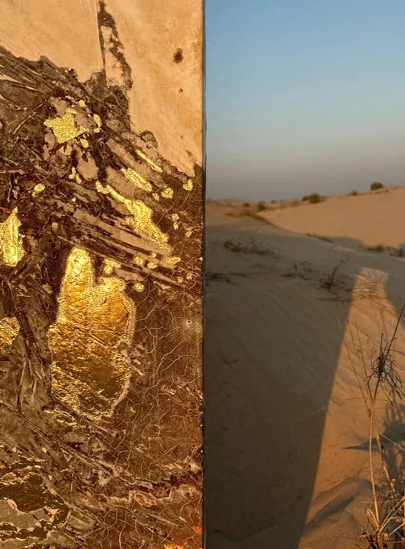 Aurum — gold and the relief of grown mycelium