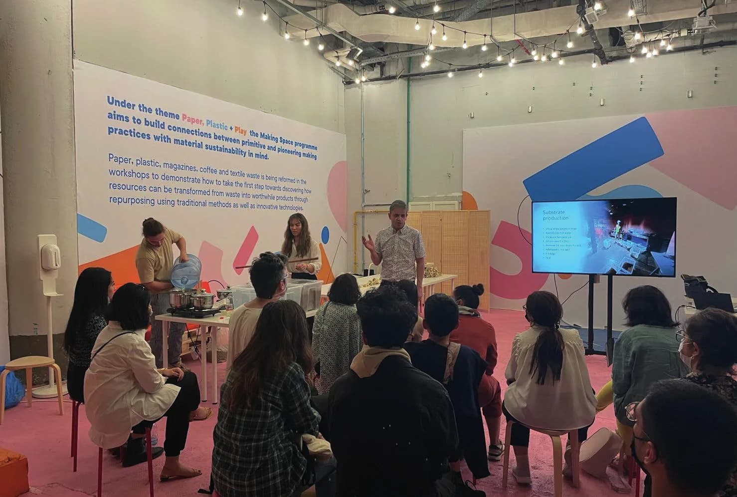 Dubai Design Week — mycelium cultivation workshop with Peter Oei